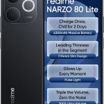 realme NARZO 80 Lite 4G (Obsidian Black 2026, 4GB+64GB) | 6300mAh Segment's Biggest Battery | 7.94mm Slim Design | 300% Ultra Volume | Pulse Light: 9 Colors, 5 Glow Modes | Ai Assist