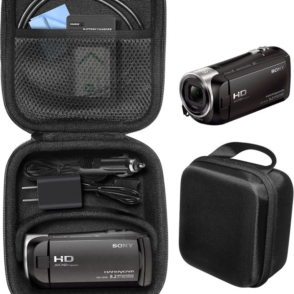 Camcorder kit Case for Sony HD Video Recording HDRCX440, HDRCX405 Handycam; Canon VIXIA HF R800, Panasonic HC-V180K, Kimire HD Recorder, Sony HDRAZ1VR/W, SiOnyx Aurora Day/Night action camera